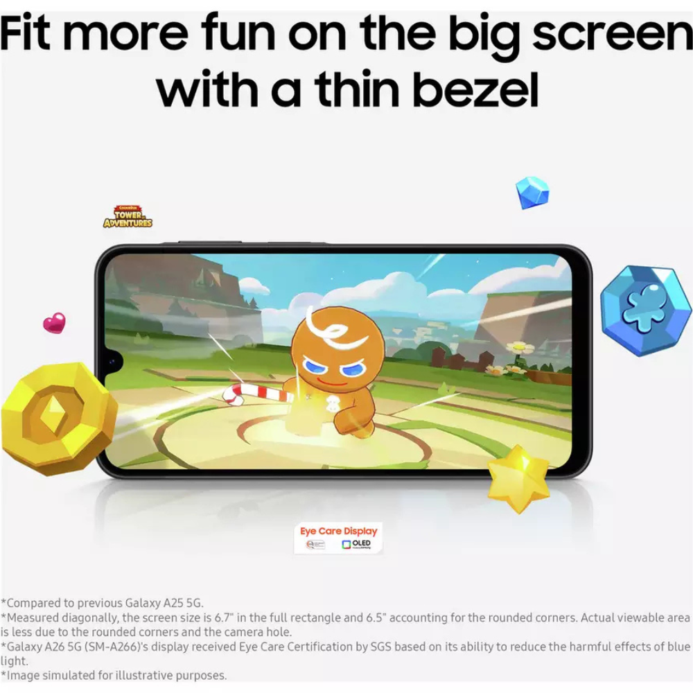 Samsung Galaxy A26 5G - 6GB RAM, 128GB Storage SM-A266BLGBEUB